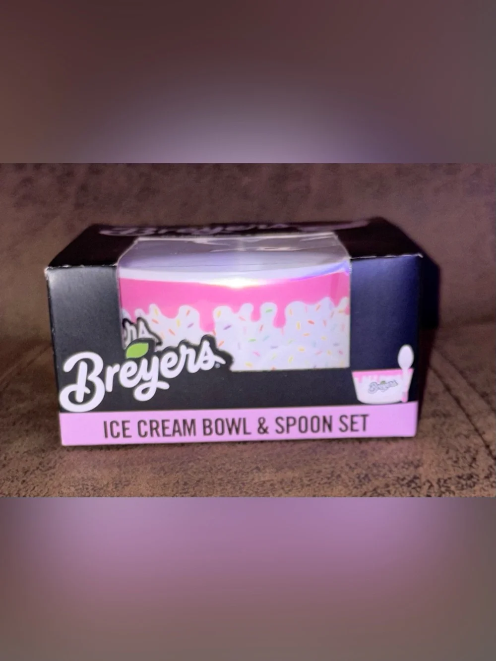 Choice Breyer’s Ice Cream Bowl & Spoon Set - NEW